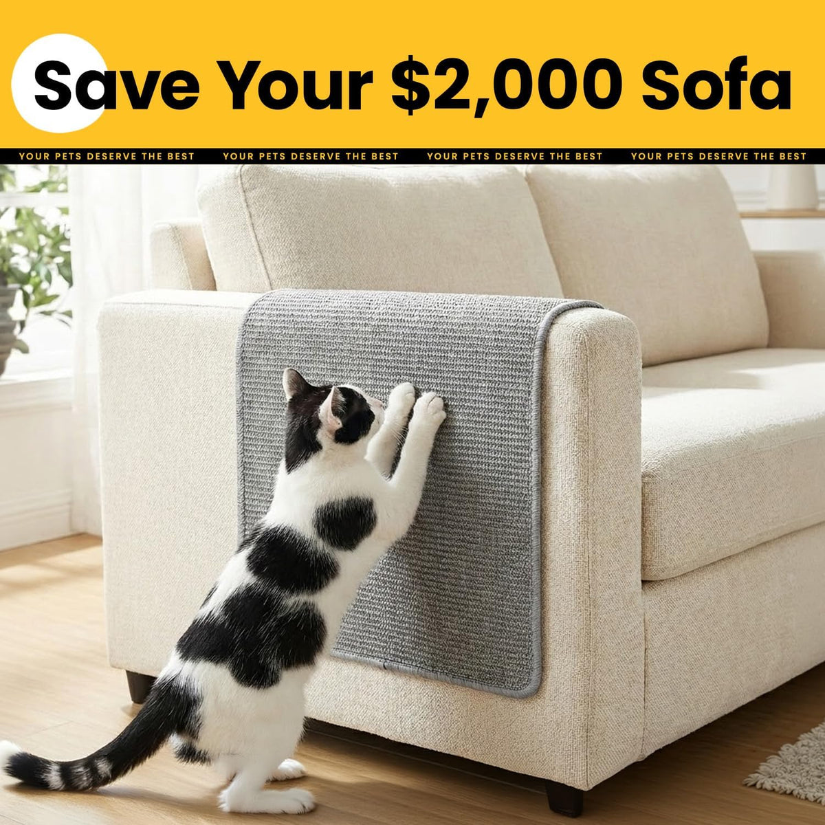 Conlun Natural Sisal Cat Scratcher Mat
