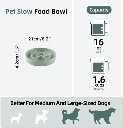 Havniva Ceramic Slow Feeder Dog Bowl