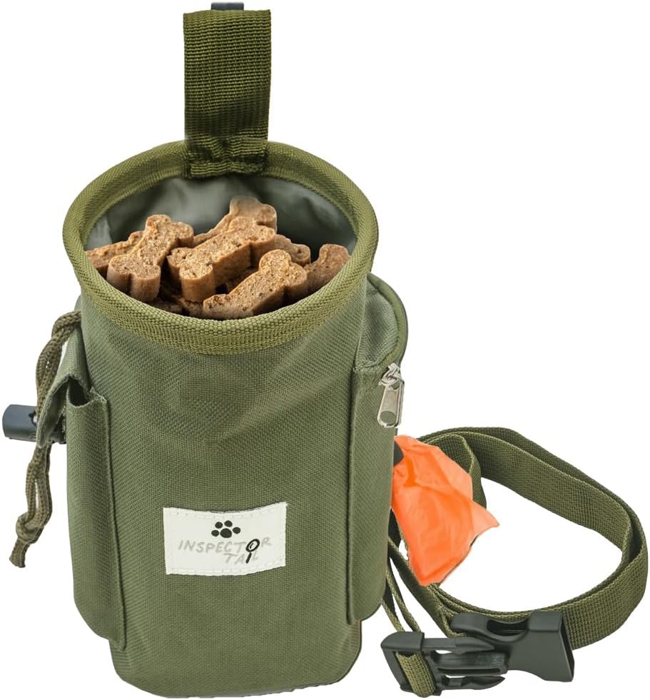 INSPECTOR TAIL Green Dog Training Treat Pouch