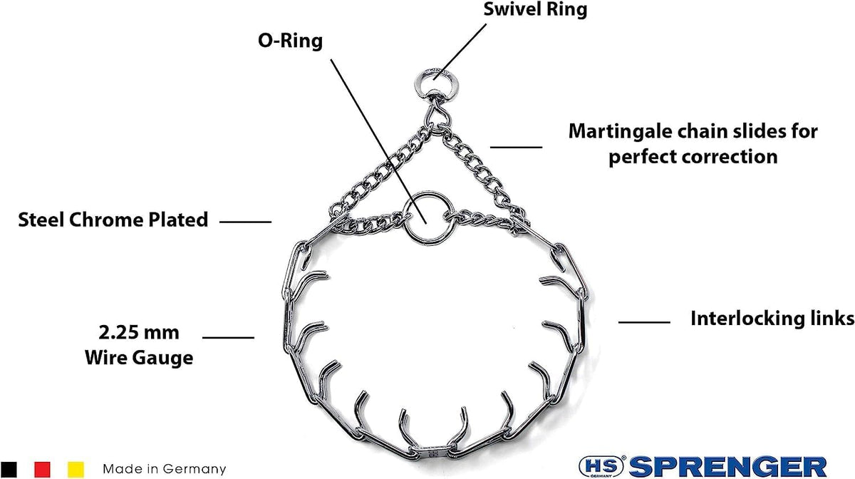 Herm Sprenger Chrome-Plated Prong Collar