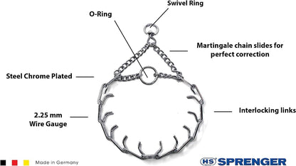 Herm Sprenger Chrome-Plated Prong Collar