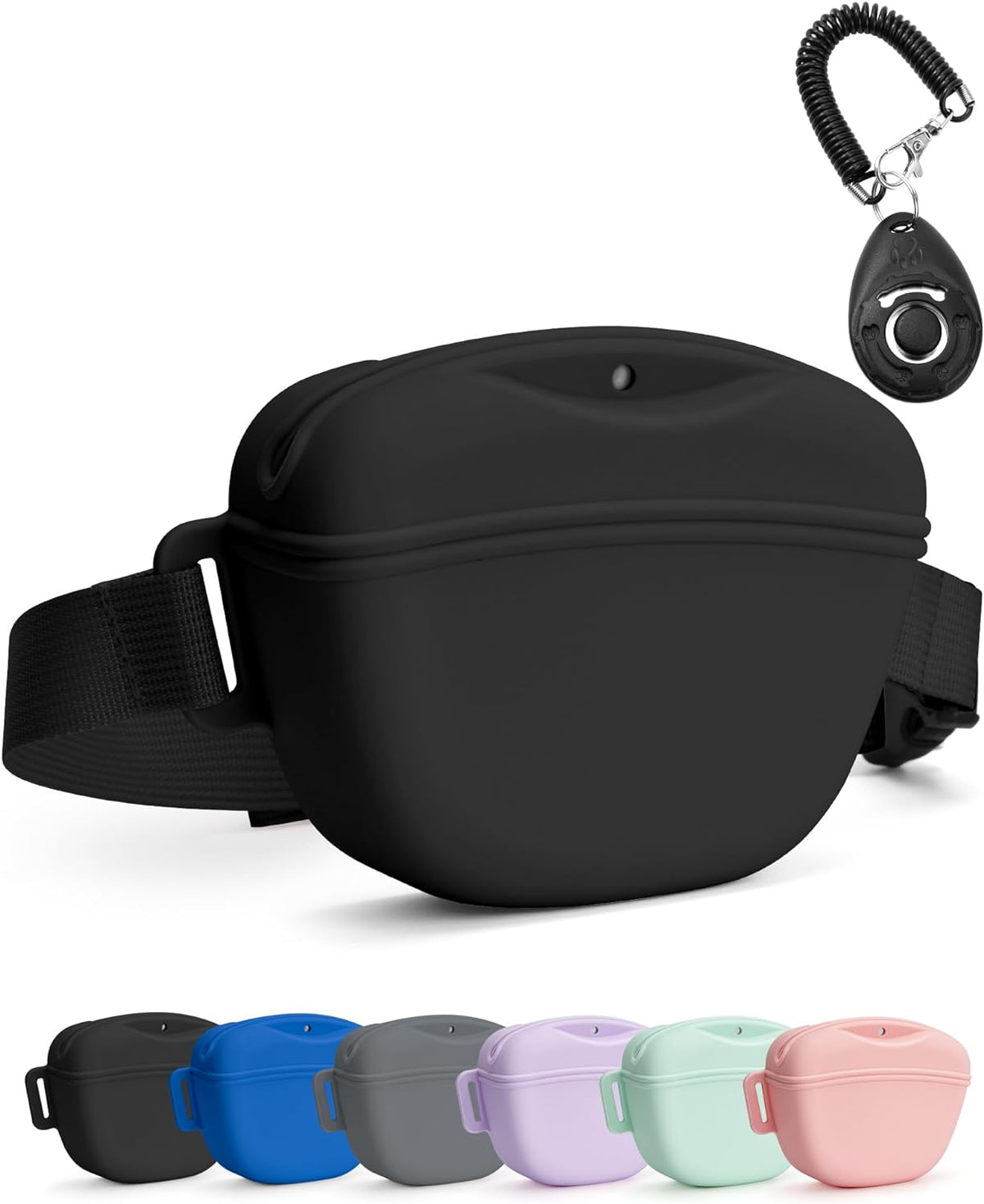 heouvo Silicone Dog Treat Pouch with Clicker