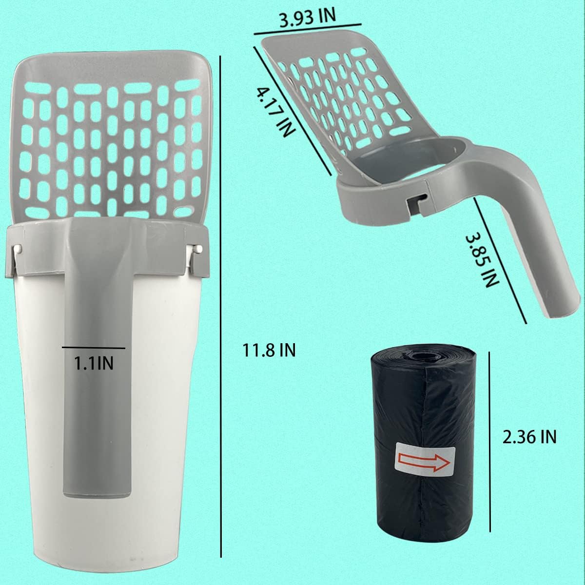 Esamploe Cat Litter Scoop with Holder