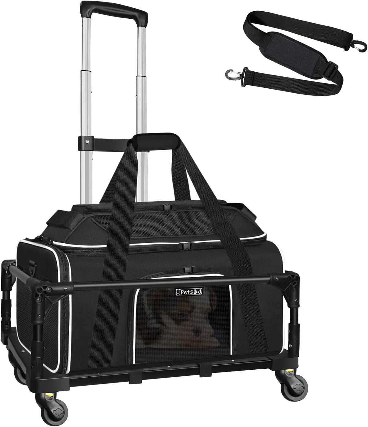 Petskd Expandable Pet Carrier with Wheels
