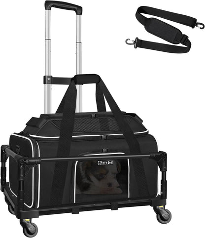 Petskd Expandable Pet Carrier with Wheels