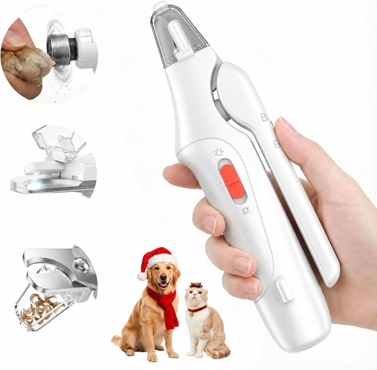 Aoioploa 2-in-1 Pet Nail Clipper and Grinder
