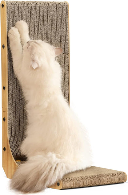 FUKUMARU L Shaped Cardboard Cat Scratcher