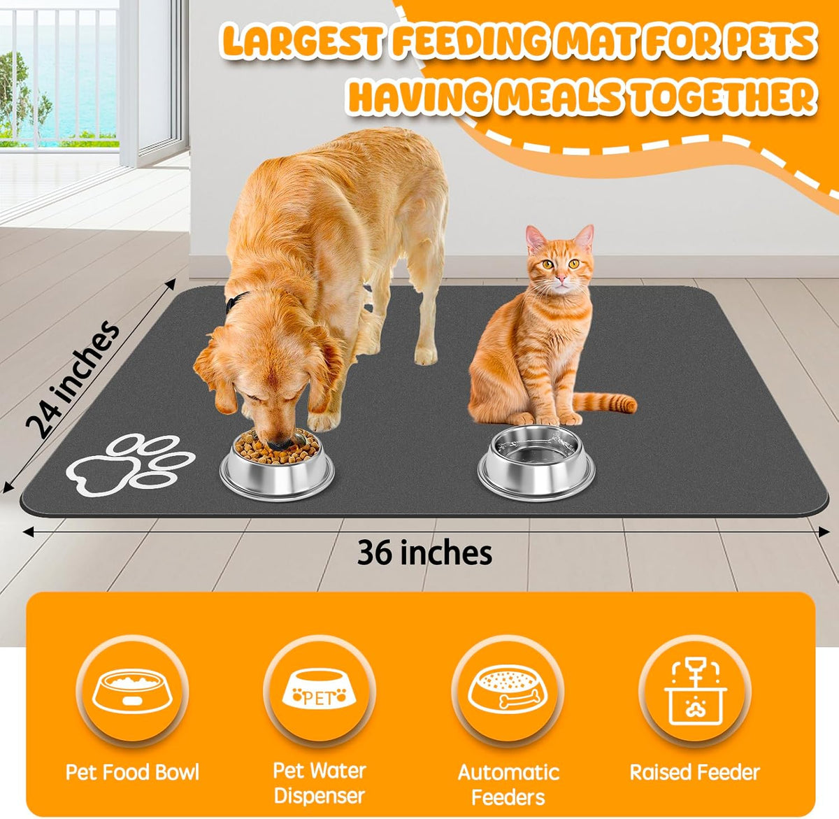Yuzshin Extra Large Pet Feeding Mat