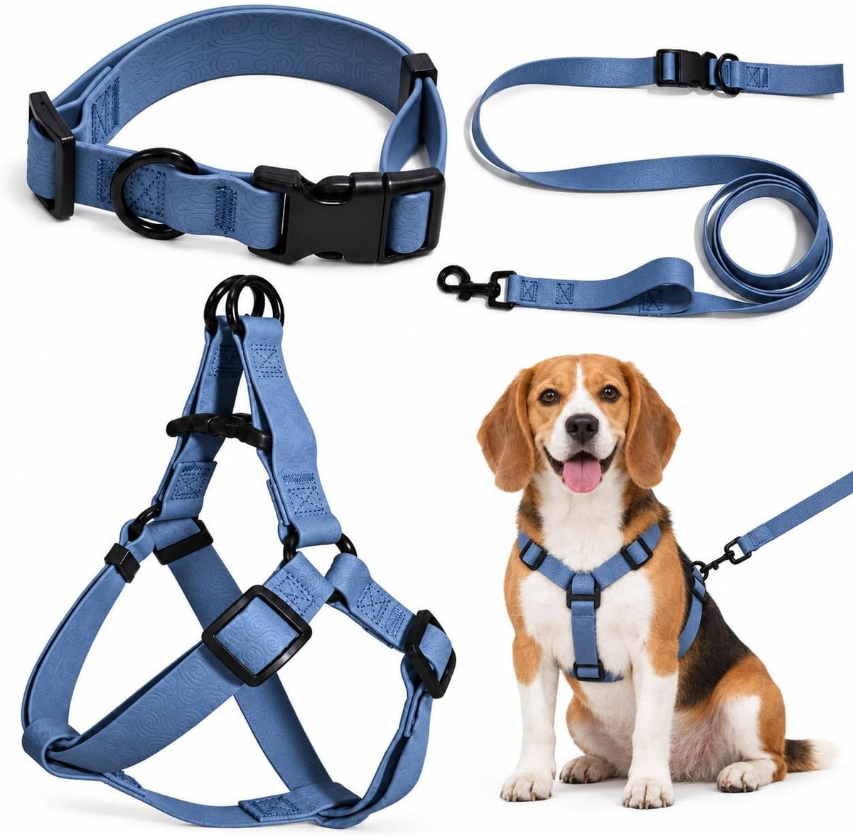 YSYFS Adjustable PVC Dog Harness Set
