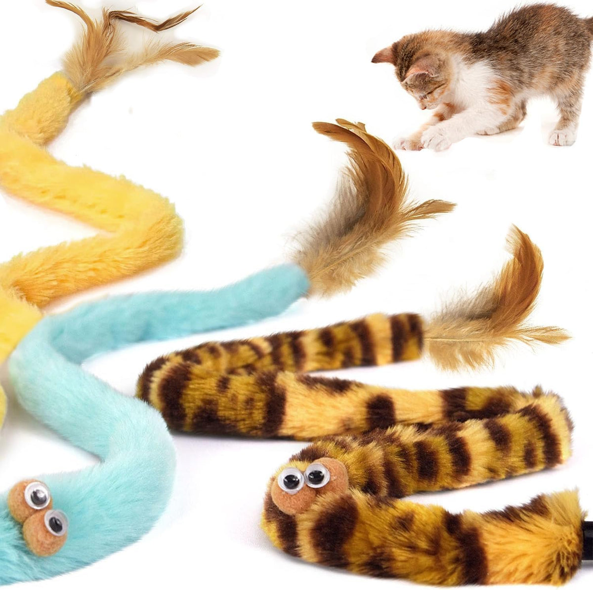 AZOFFYIU Rainbow Cat Toys