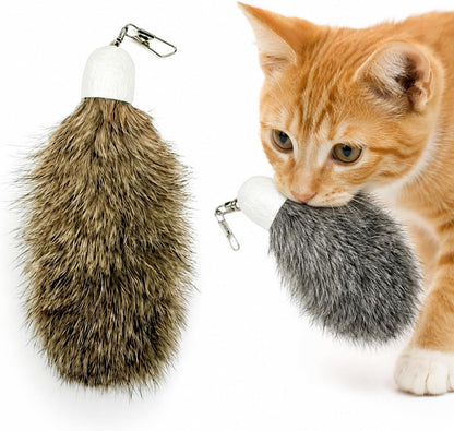 ZAYLUMO Rabbit Fur Cat Toy Refills
