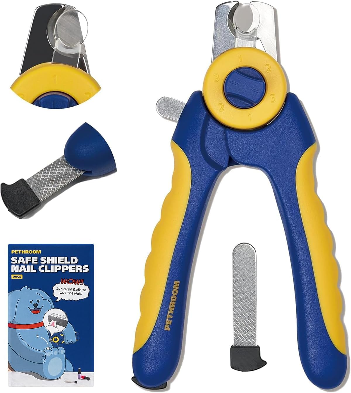 PETHROOM Dog Nail Clipper with Guide