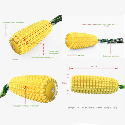 Carllg TPR Corn-Shaped Dog Chew Toy