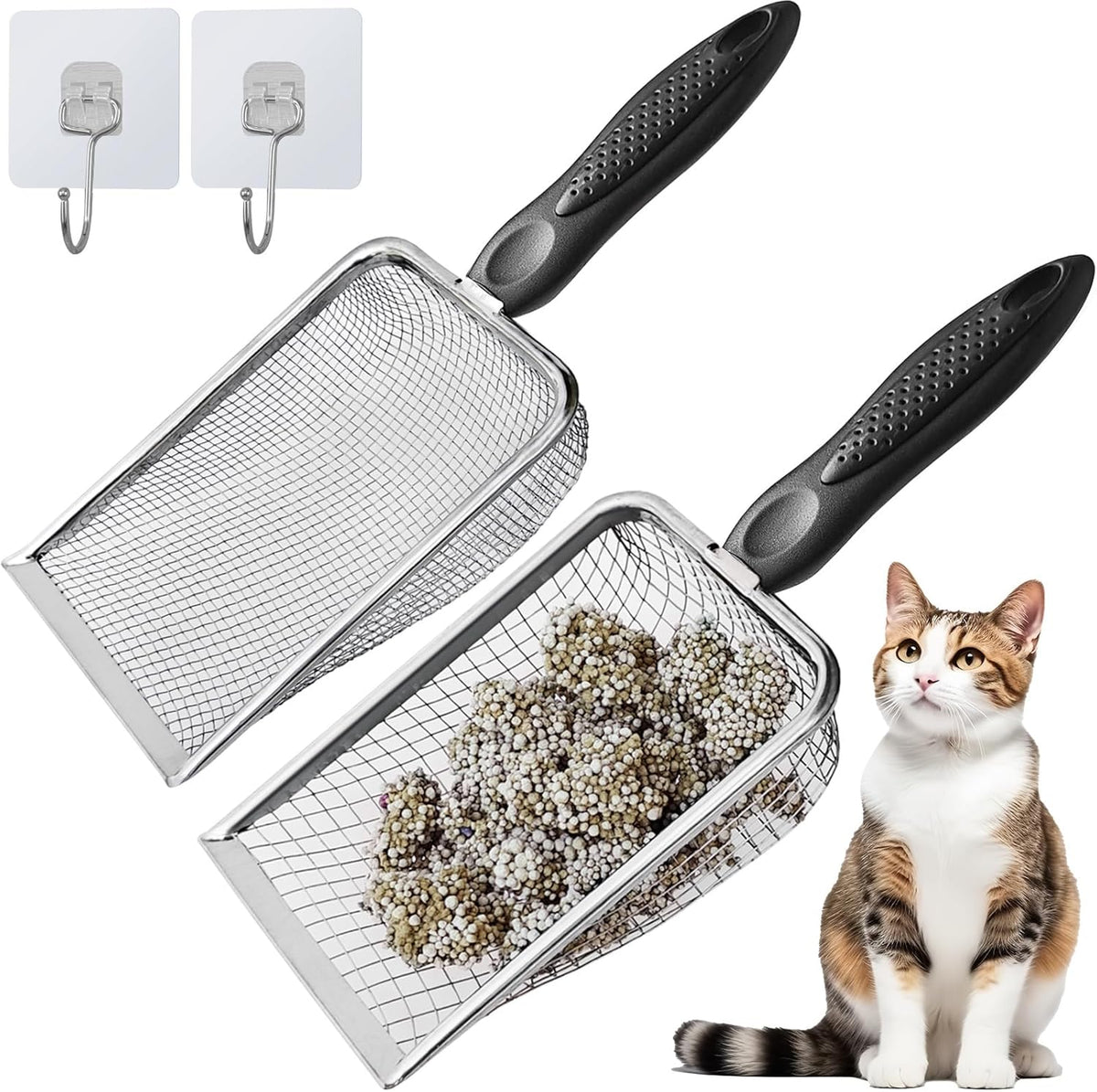 ISYOKE Stainless Steel Mesh Litter Scoops