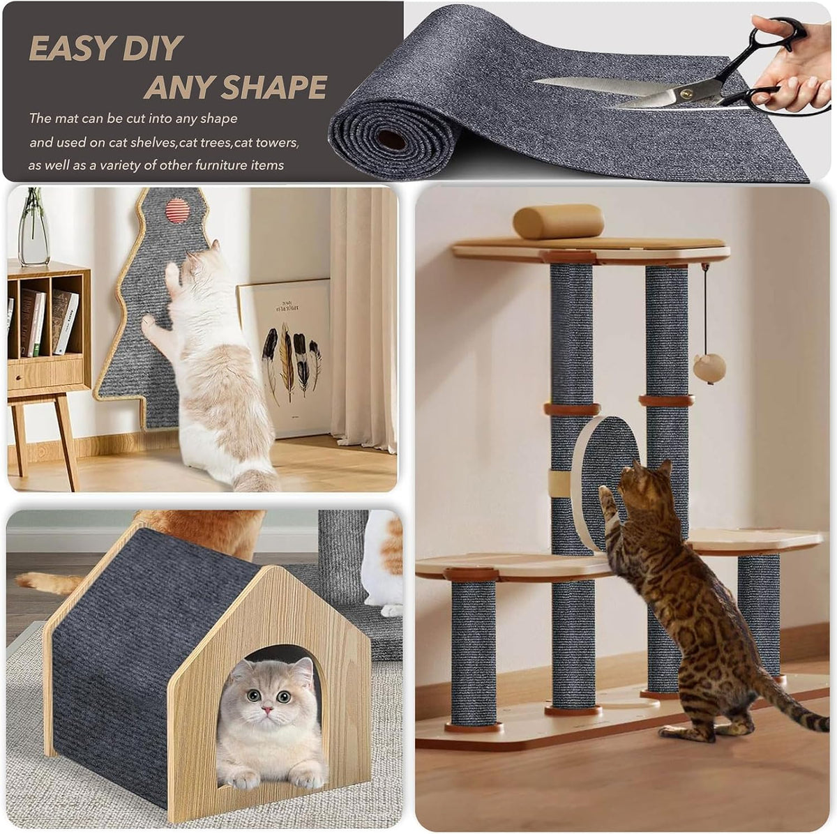 BumaiGo Self-Adhesive Cat Scratch Mat