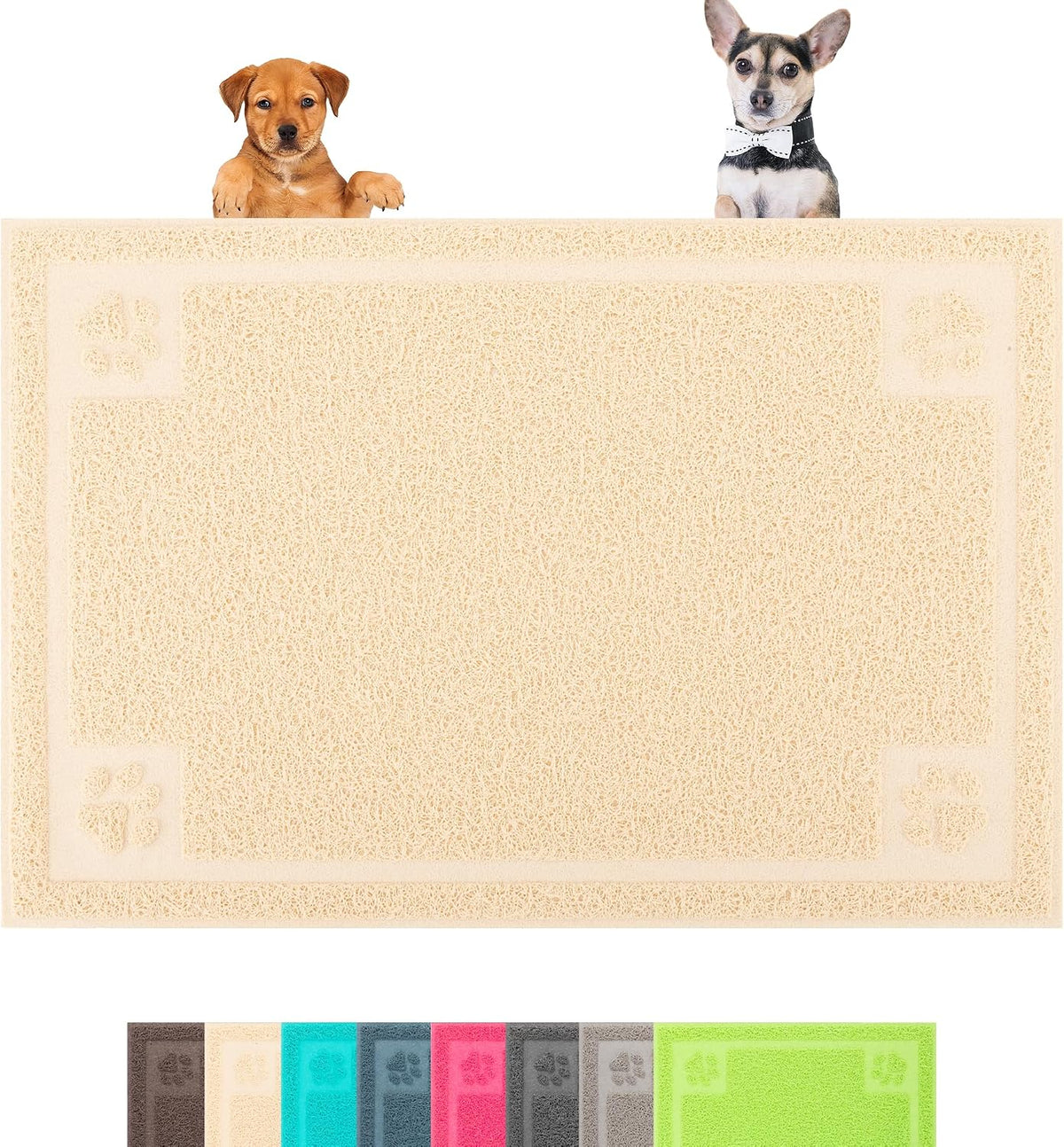 Darkyazi Beige PVC Pet Feeding Mat