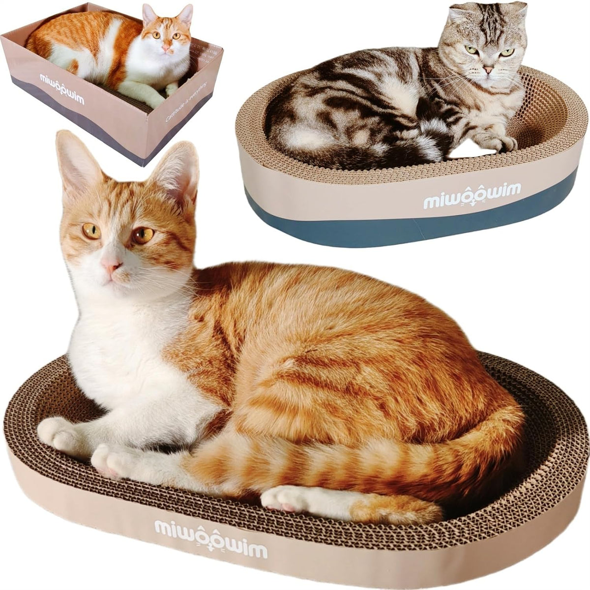 miwoowim 3-Piece Cat Scratcher Set