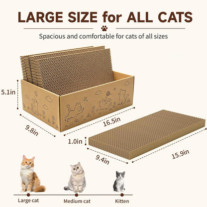 KISENG 5-Pack Reversible Cat Scratcher Pads