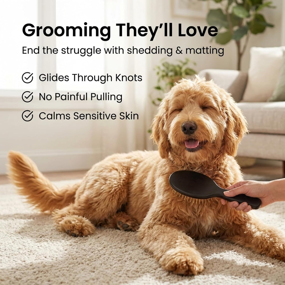 We Love Doodles Beech-Wood Pin Brush