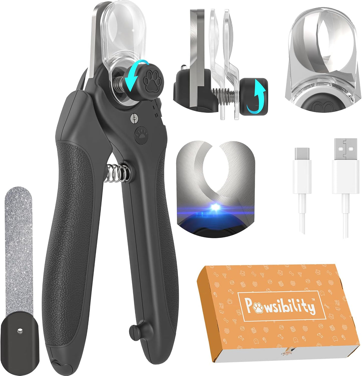 Pawsibility Pet Nail Clipper with LED Light