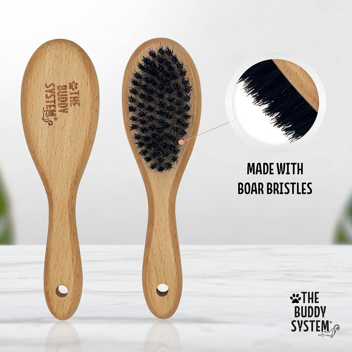 Soft Cat Brush with Boar Bristles
