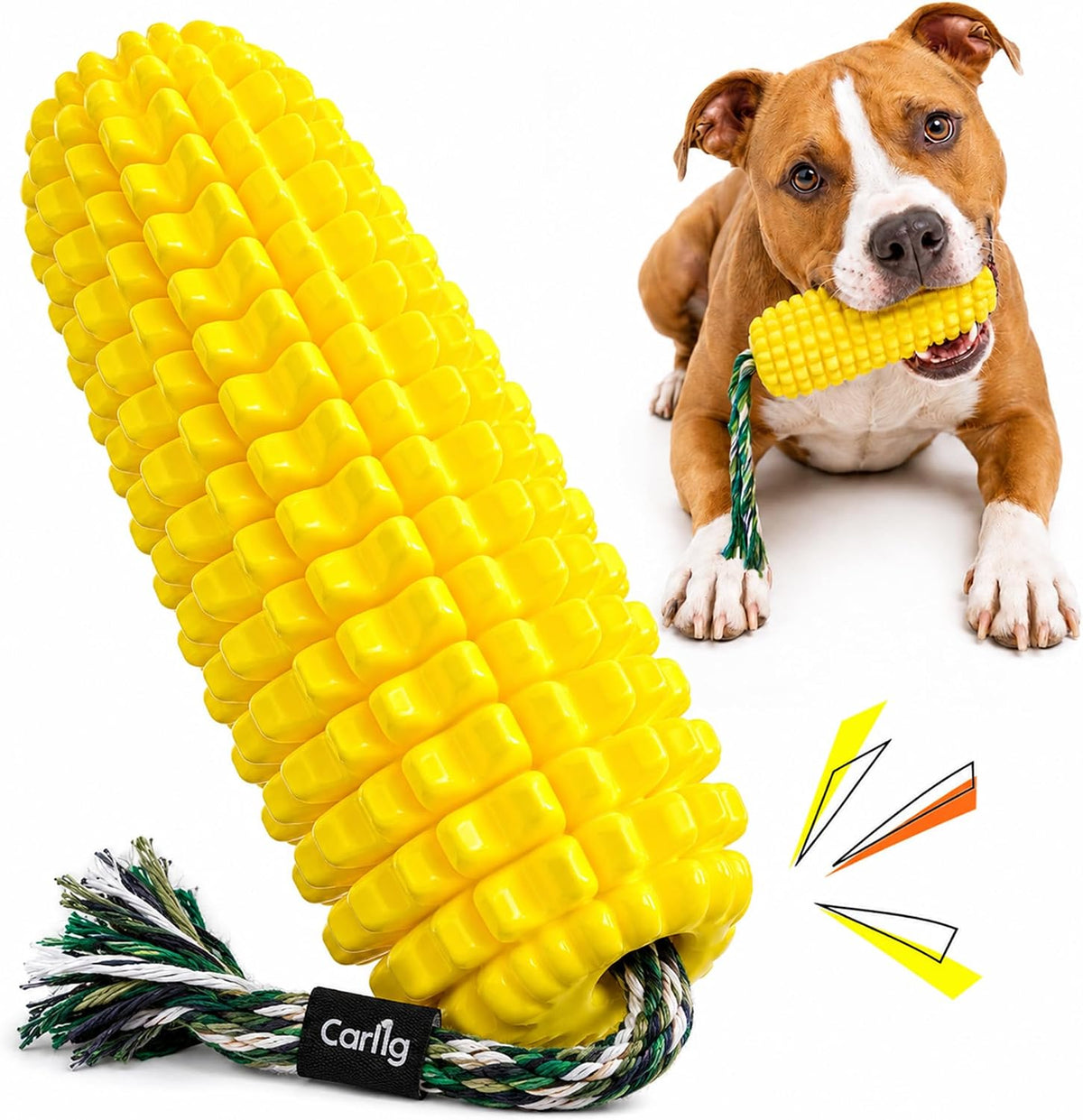 Carllg TPR Corn-Shaped Dog Chew Toy