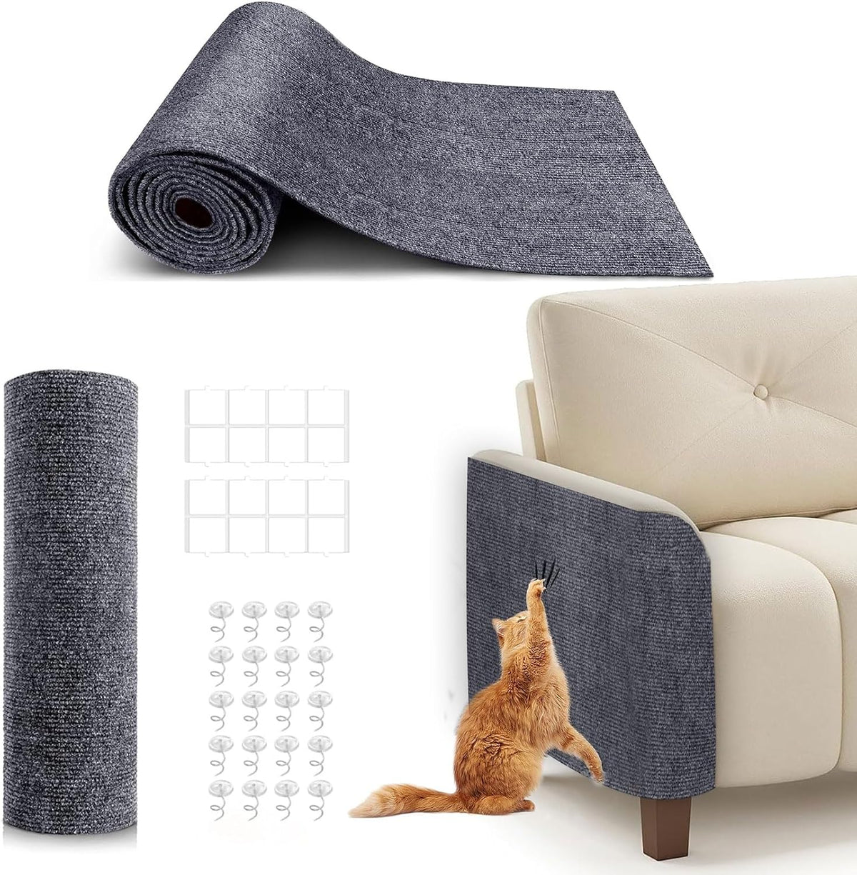 BumaiGo Self-Adhesive Cat Scratch Mat