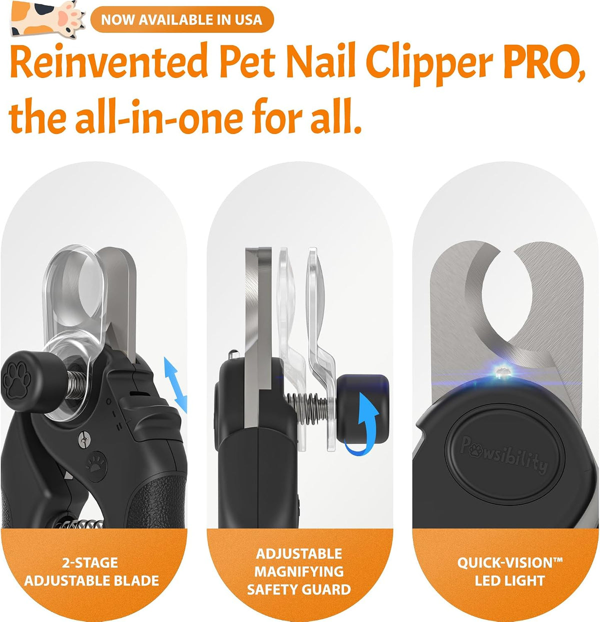 Pawsibility Pet Nail Clipper with LED Light